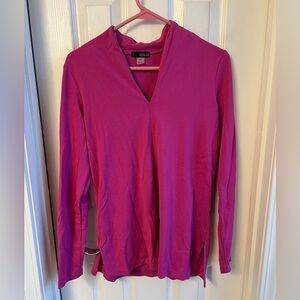 Renuar long-sleeve tunic, v-neck, pink